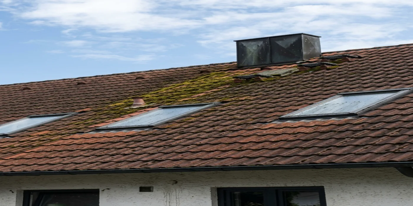 Nettoyage de toiture à Bray-sur-Seine — avant (chantier 3)